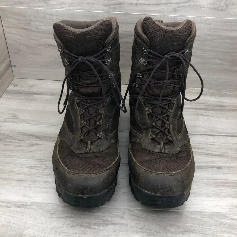 Danner Boots Mens 12 High Ground Brown Leather Lace Up Outdoor Shoes